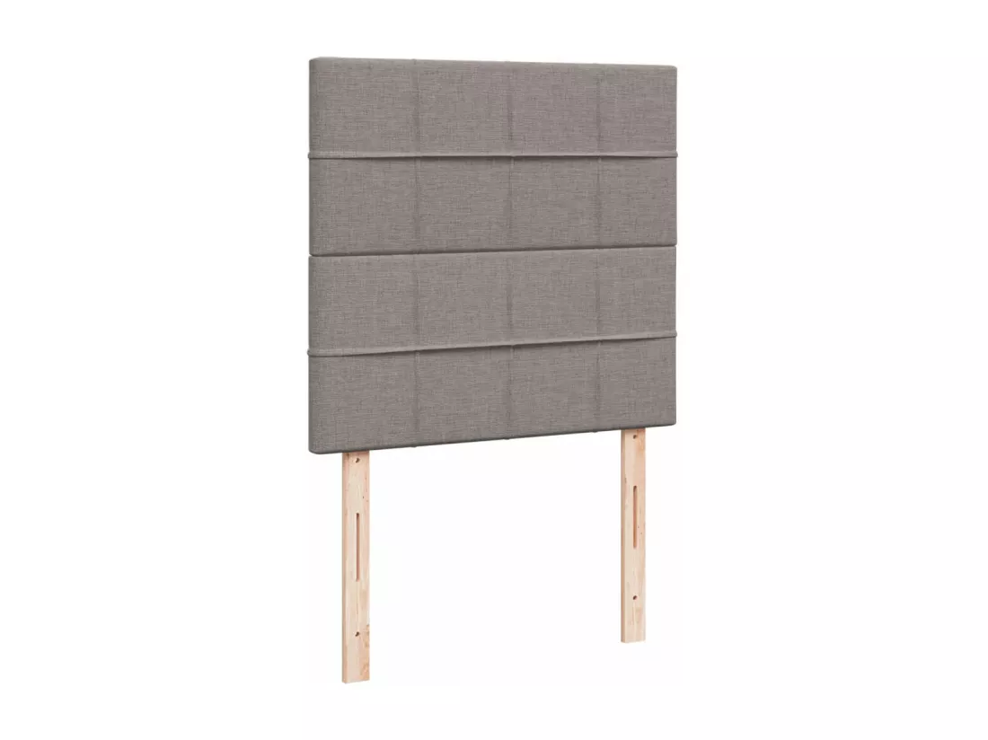 Sommier à lattes de lit avec matelas Taupe 90x190 cm Tissu