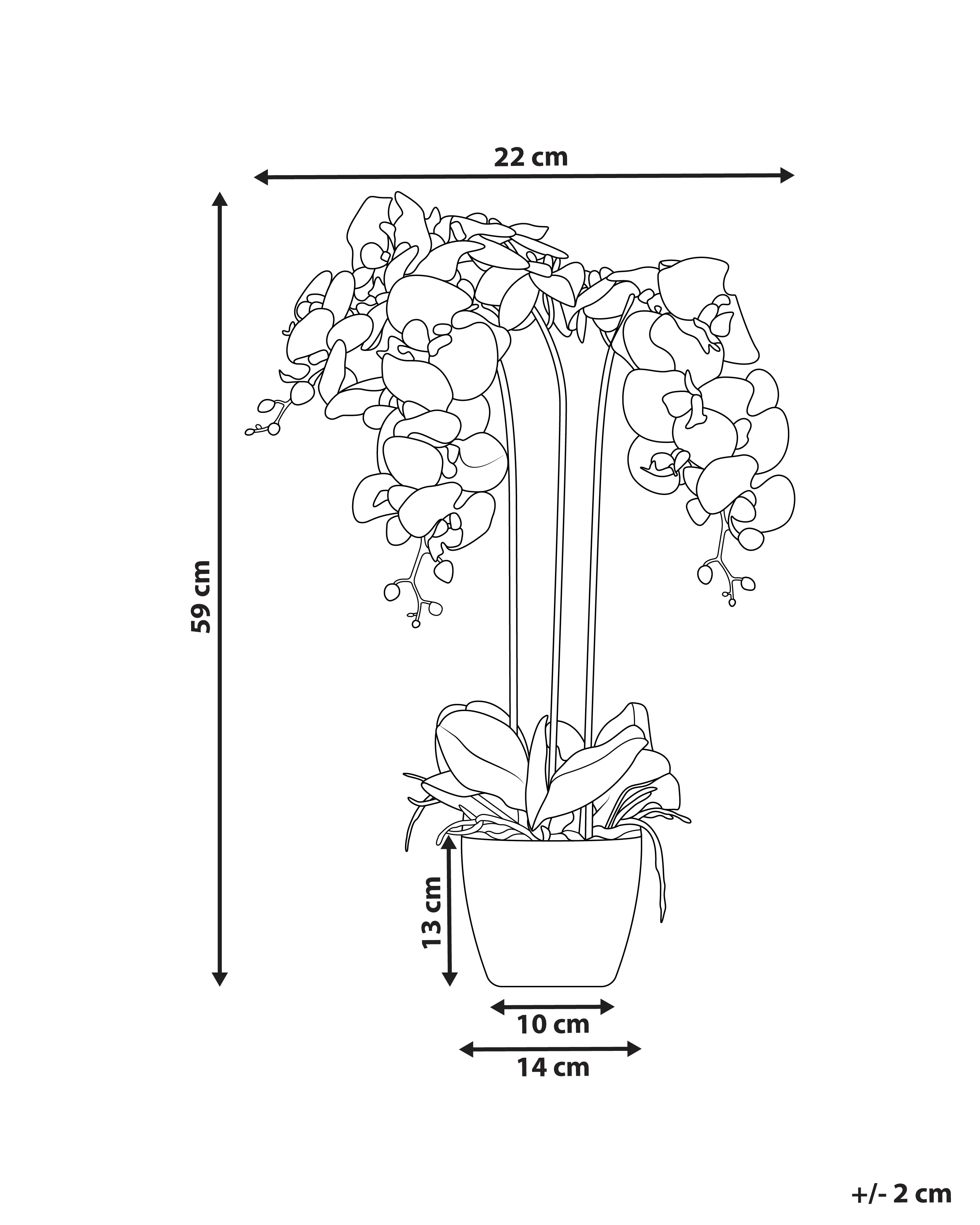 Kunstplant ORCHID 59 cm Wit