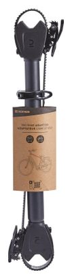 Barre Adaptateur de Cadre Vélo pour Porte Vélos Noir