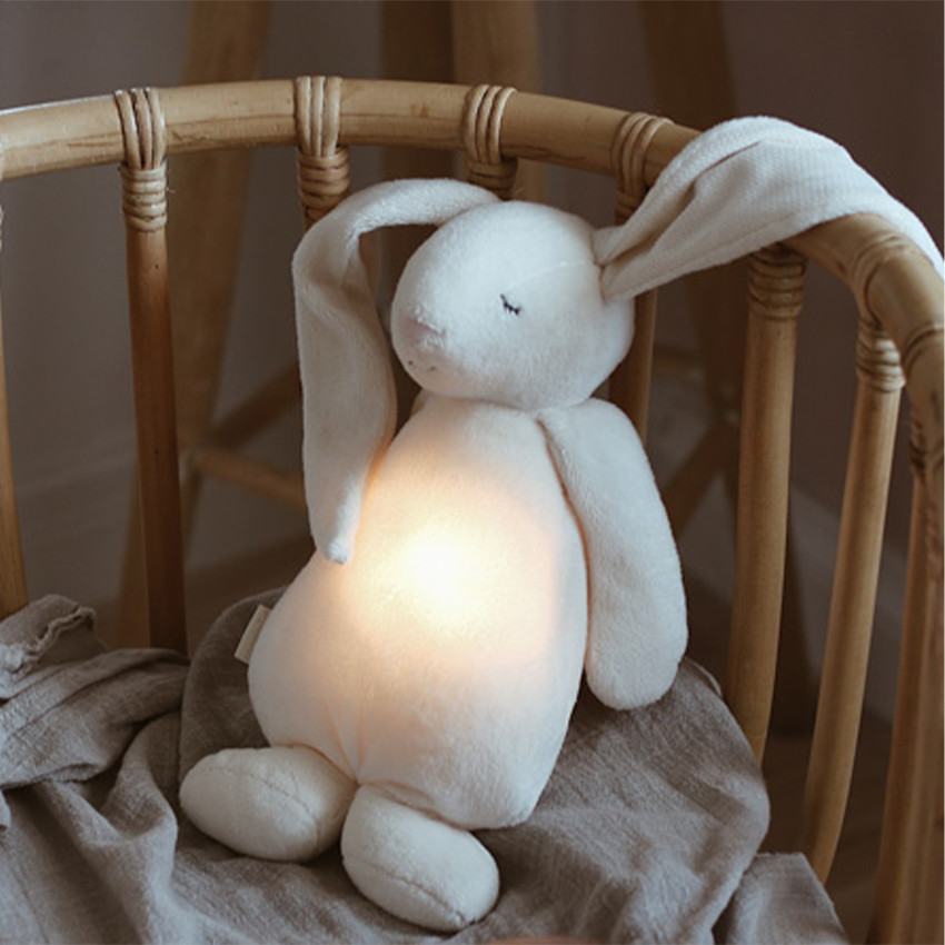 Doudou veilleuse Son et Lumière Cloud Gris/Rose