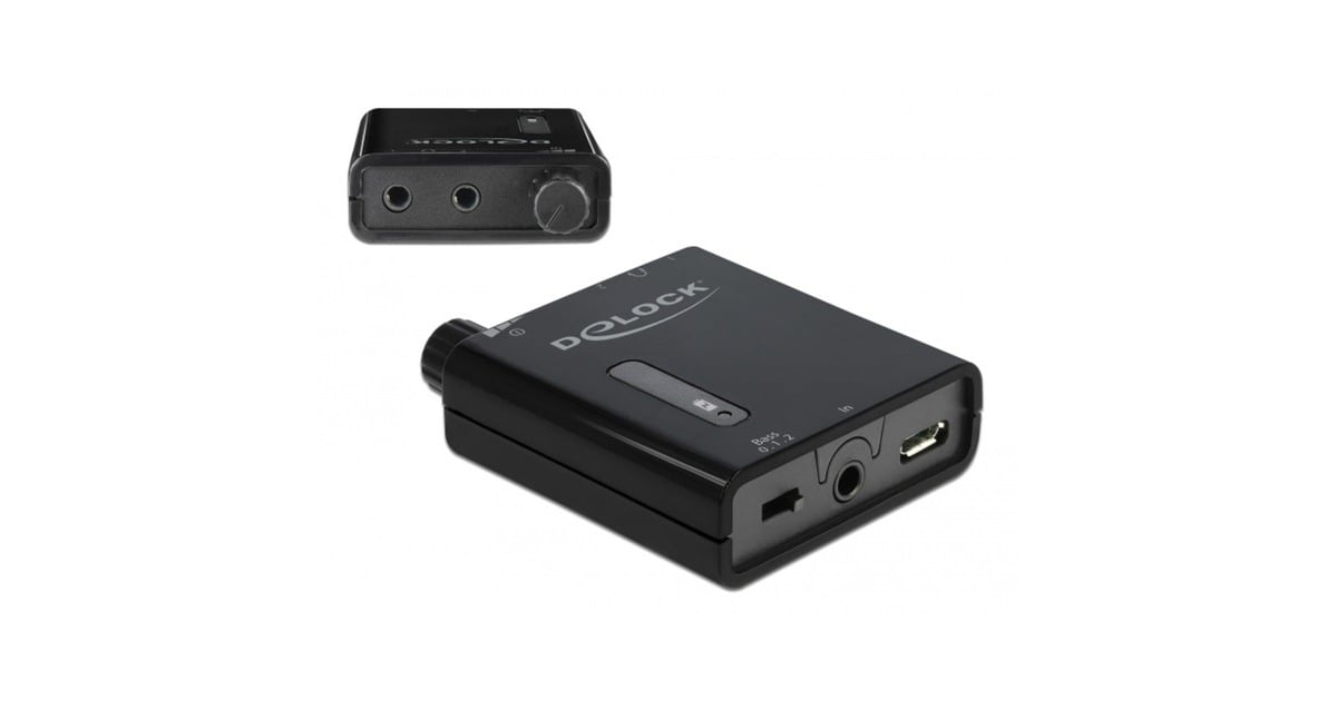 DeLOCKPortable Stereo Hoofdtelefoon versterker  (Zwart)