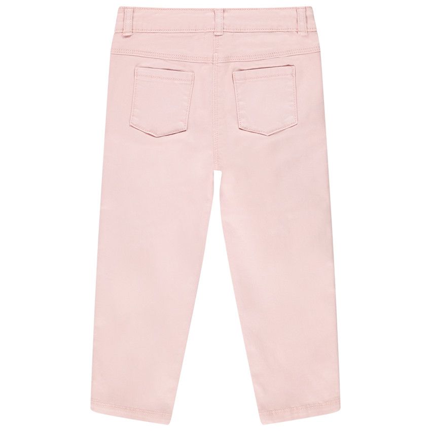 Pantalon slim en twill uni pour bébé fille - Multicolore