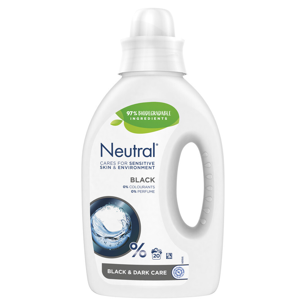 Neutral Vloeibaar Wasmiddel Zwart 20 Wasbeurten1 liter