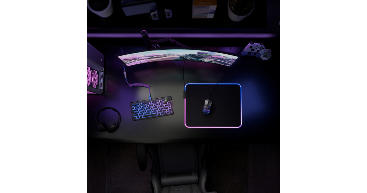 GloriousGMP 2 GLED - XL gaming muismat  (Zwart, RGB)