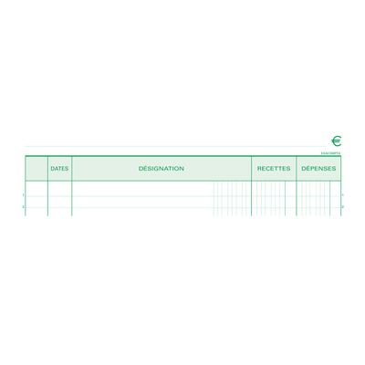 Exacompta - Manifold Carnet de recettes/dépenses - 50 dupli - A4