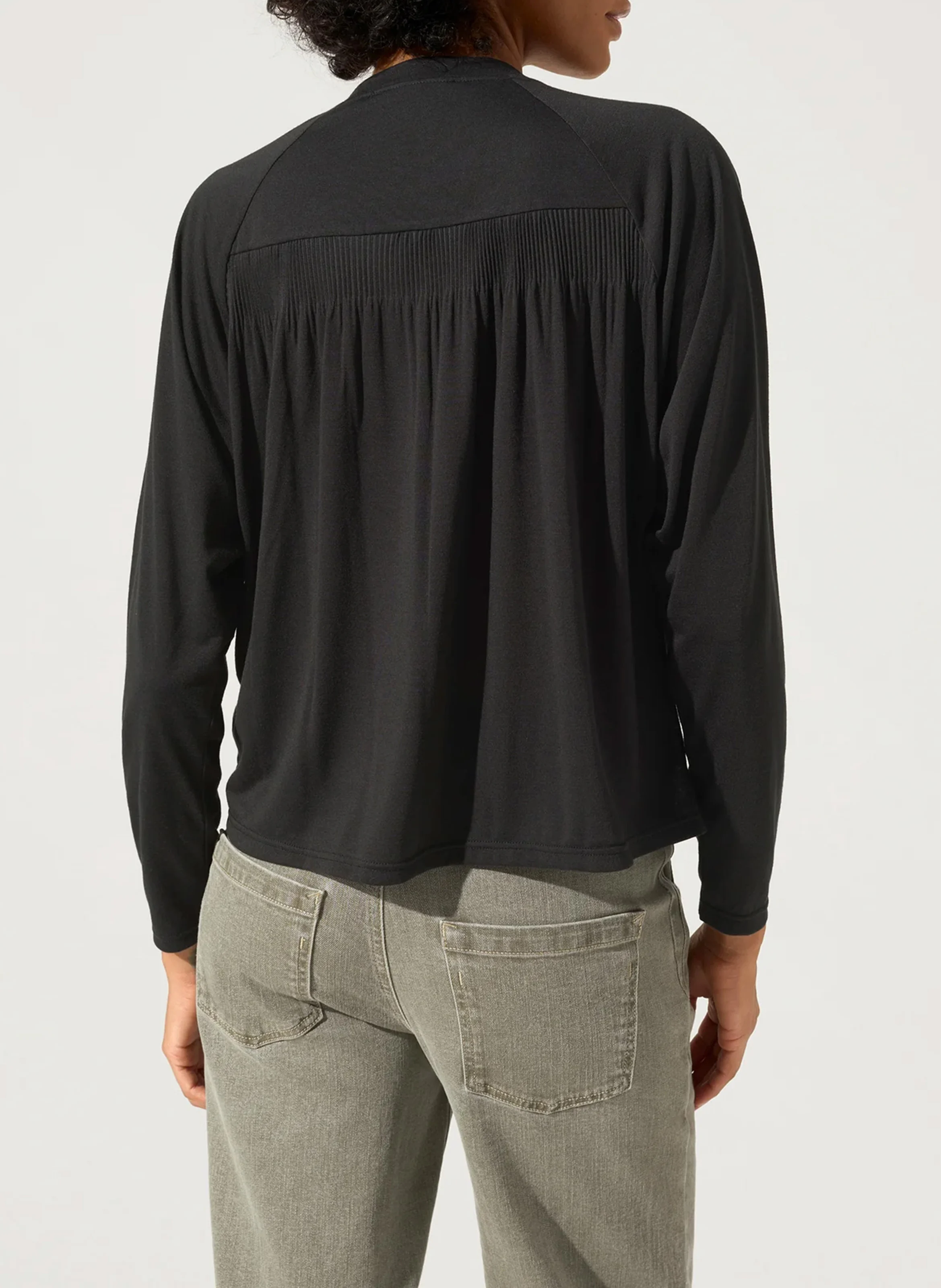 Tee-shirt ample à col V | Noir