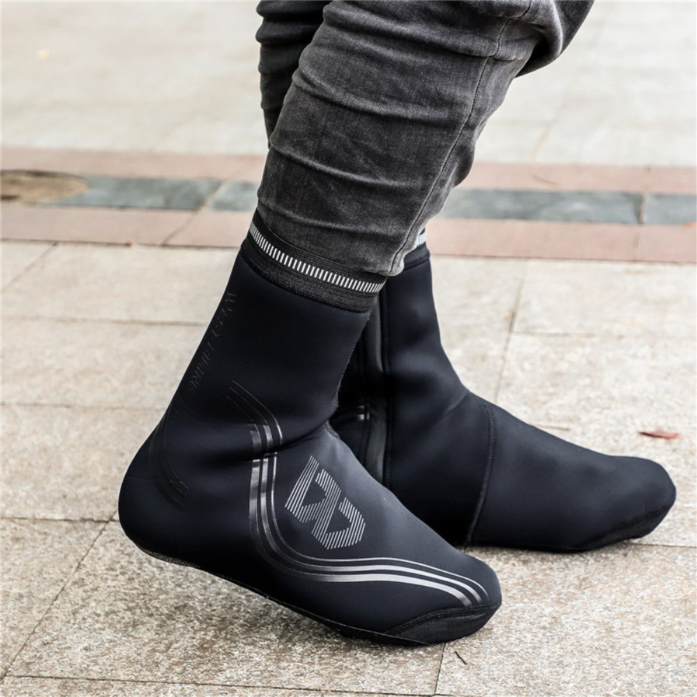 (Gr. M) Thermo Neopren Velo / Motorrad Schuhüberzieher - Schwarz