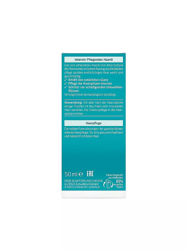 WELEDA Intensiv Pflegendes Haaröl 50ml keine Farbe