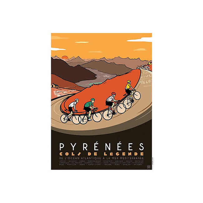 CAIRN DIFFUSION - AFFICHE PYRENEES COLS DE LEGENDE