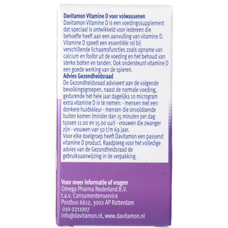 Davitamon Vitamine D smelttabletten citroen