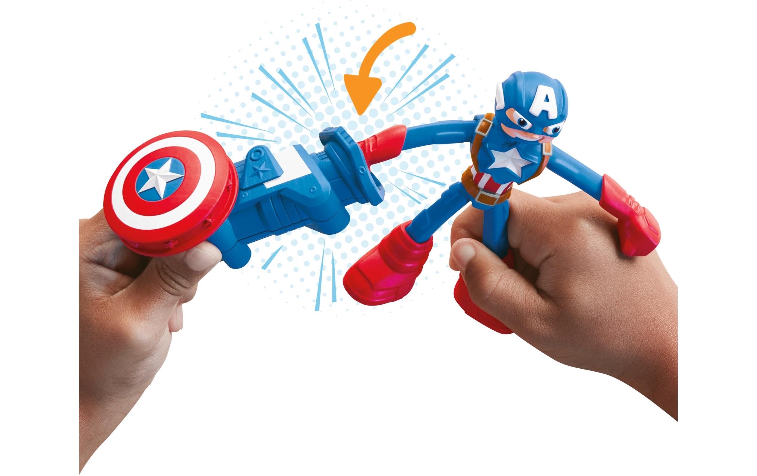 Knetspielzeug Marvel Captain America: Stempel-SchildSpielset mit Actionfigur und Knete