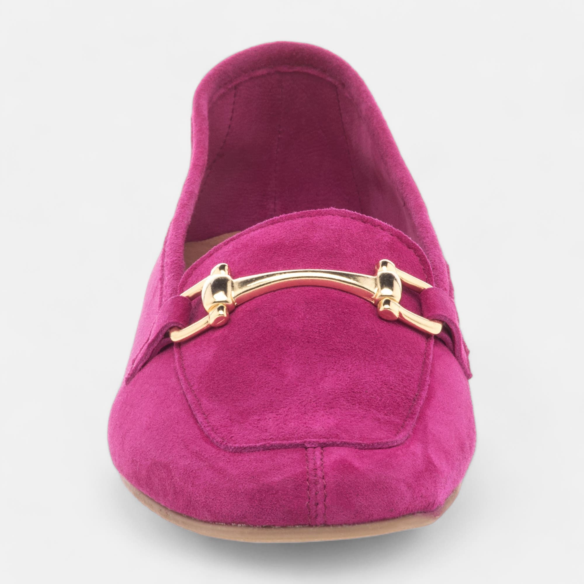 Mocassins Femme en cuir fuchsia