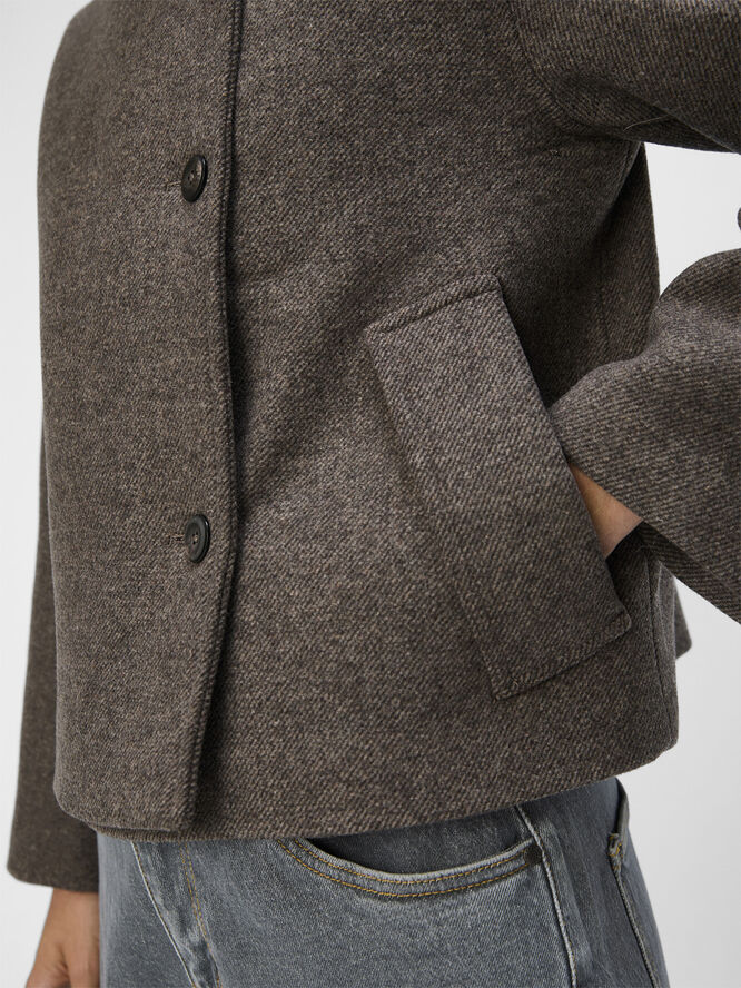 Object OBJRIKI RE SHORT JACKET NOOS Morel/melange