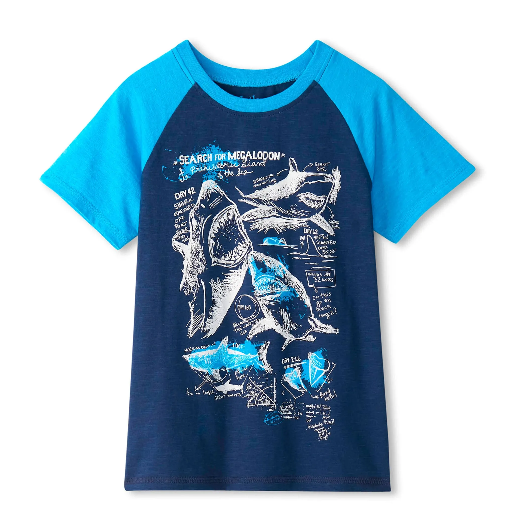 Hatley T-Shirt Raglan Requin 2-8ans