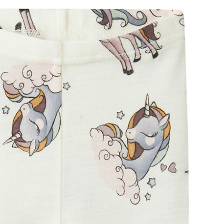 Name It Leggings - Uld - NbfWillitus - Snow White m. Enhj?rninge