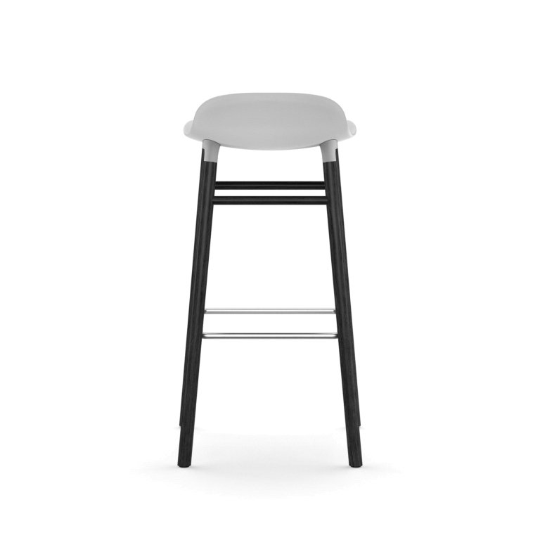 Normann Copenhagen Form Barstool barkruk 75cm met zwart onderstel zwart