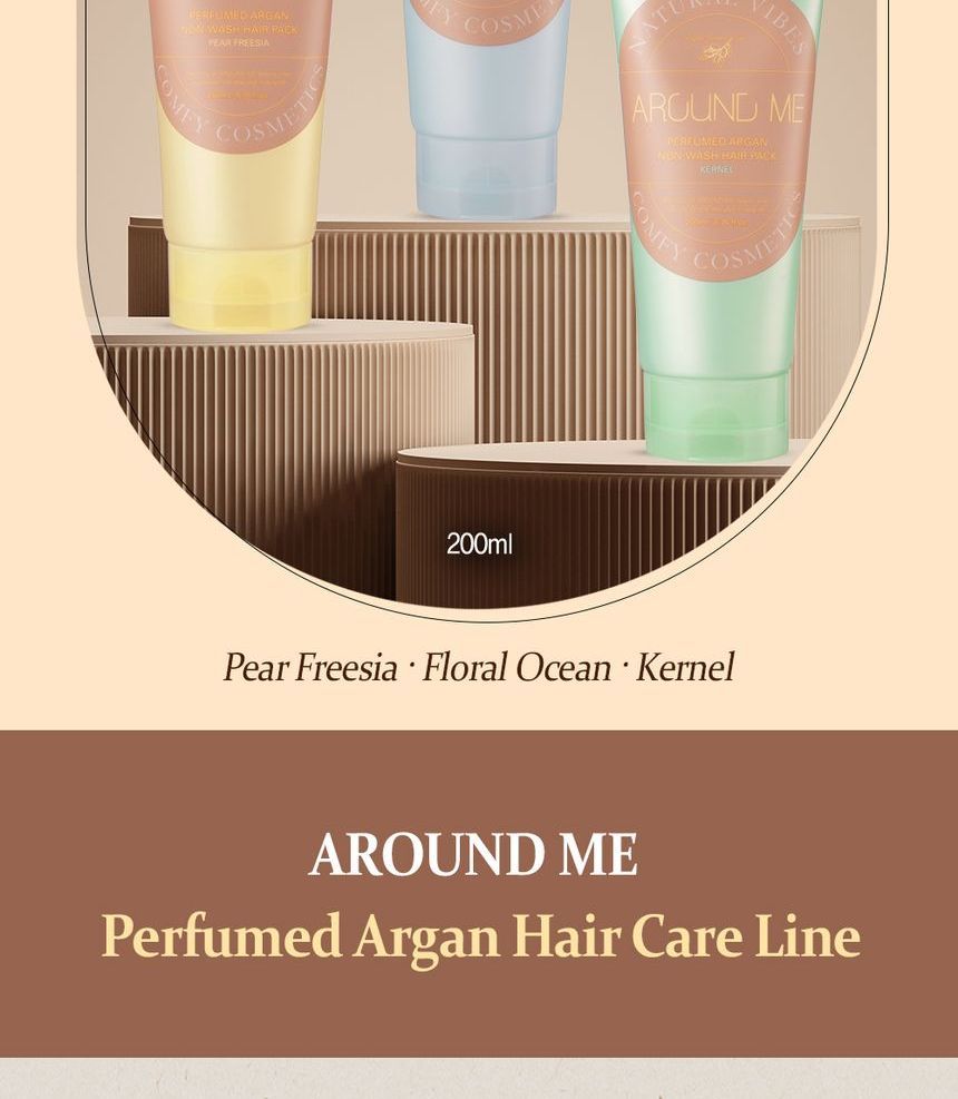 AROUND ME - Geparfumeerde Argan Non-Wash Haarpakking Peer Freesia