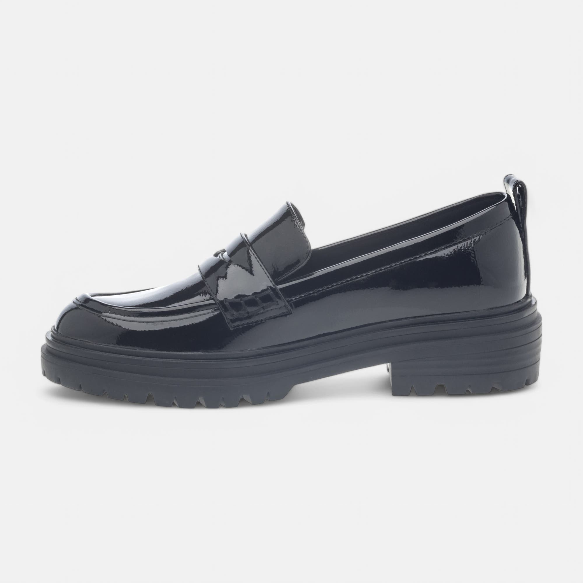 Mocassins Femme noir vernis