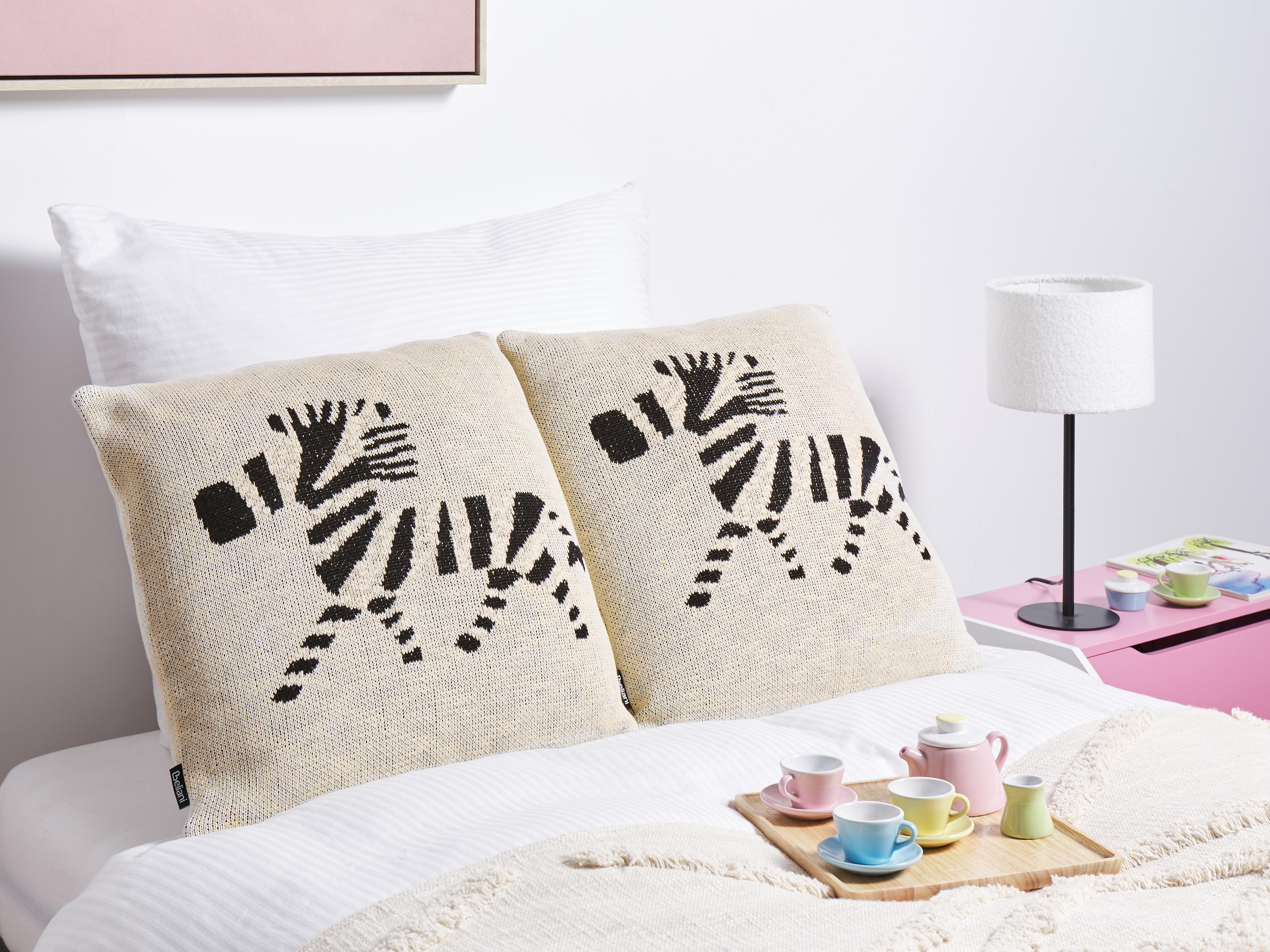 Set van 2 sierkussens JABORI Katoen 45 x 45 cm Beige