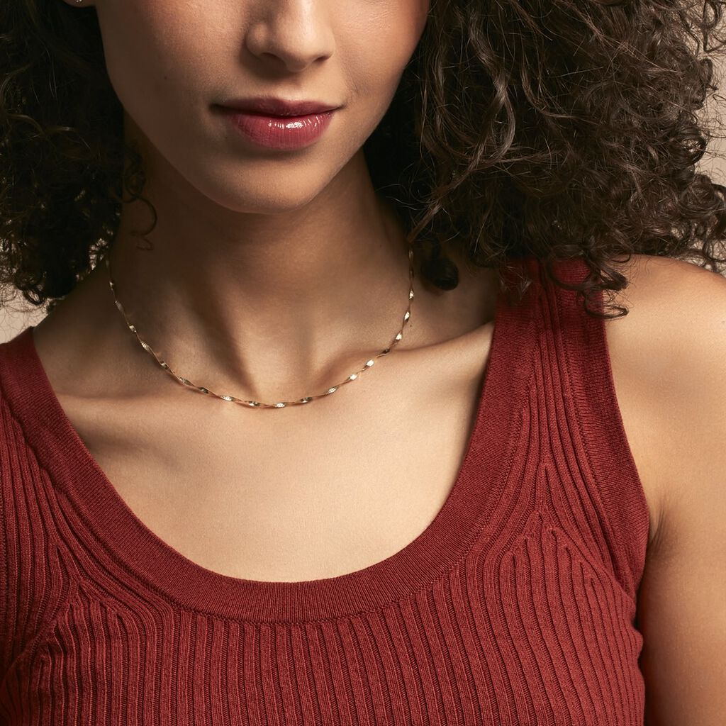 Collier Izar Maille Torsadee Or Jaune