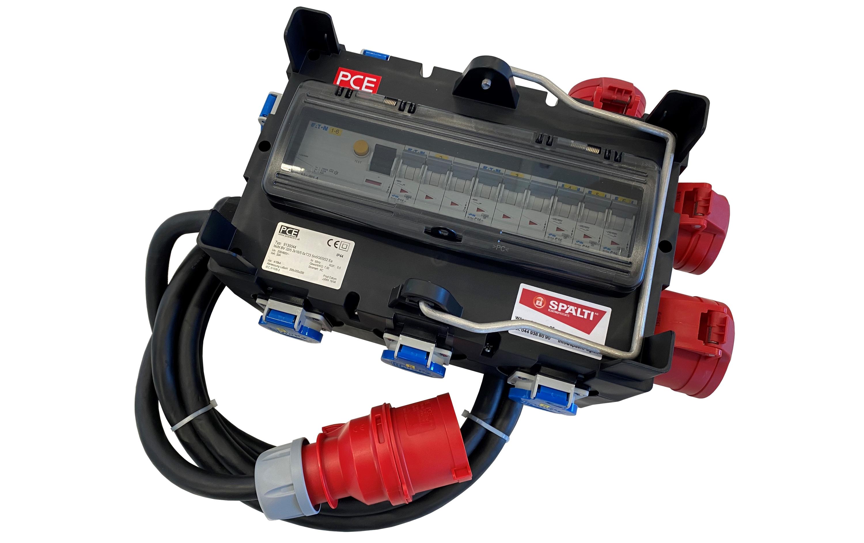 Baustromverteiler CEE32/5 63A mit 5 m Zuleitung<br>Mobilverteiler ISCHL IP44