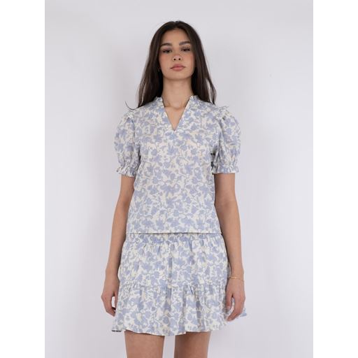 Neo Noir Rosalie Garden Elegance Bluse, Light Blue, 36
