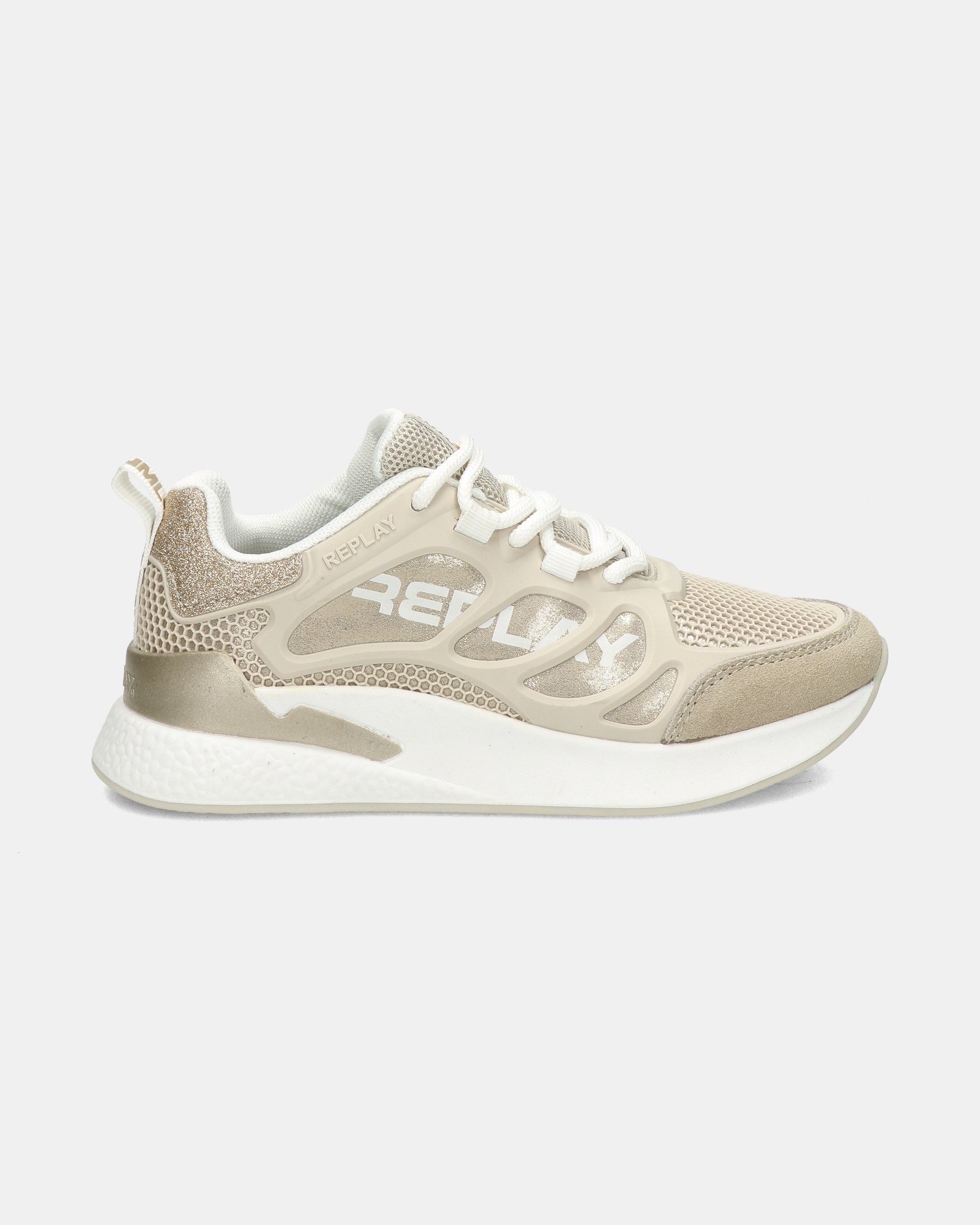 Replay Maze Jr. Lage sneakers  - goud