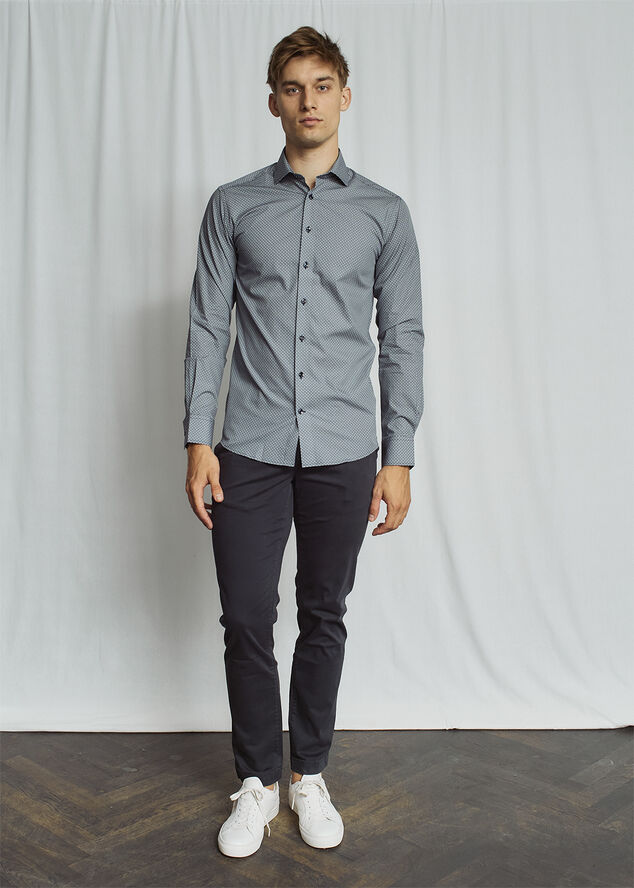 Bruun & Stengade BS Dwight Modern Fit Shirt Dark blue