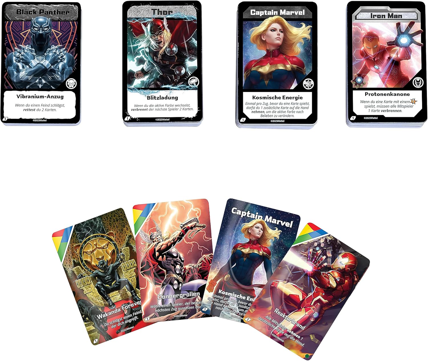 Mattel HVM25 - UNO Ultimate - Marvel inkl. 4 Folienkarten zum sammeln Kartenspiel Gesellschaftsspiel