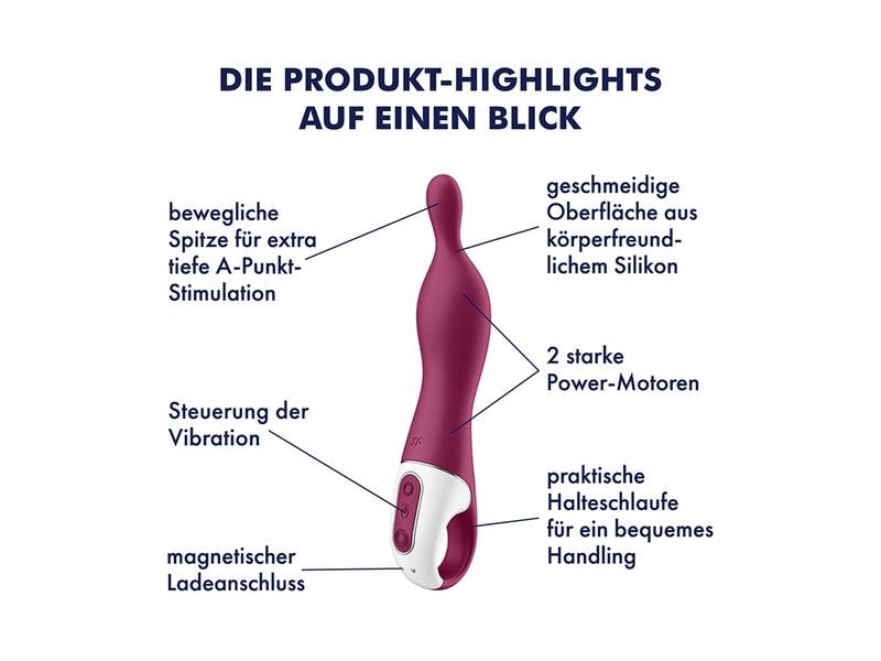 Satisfyer Vibrator A-Mazing 1 bordeaux Hochwertiges Sextoy aus geschmeidigem Silikon