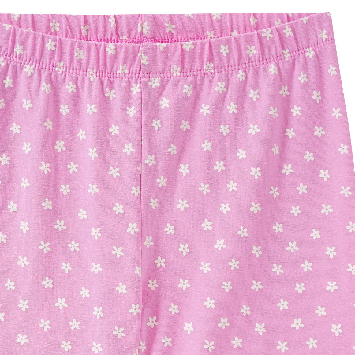 Yigga Mädchen Radler mit Allover-Print rosa / weiss