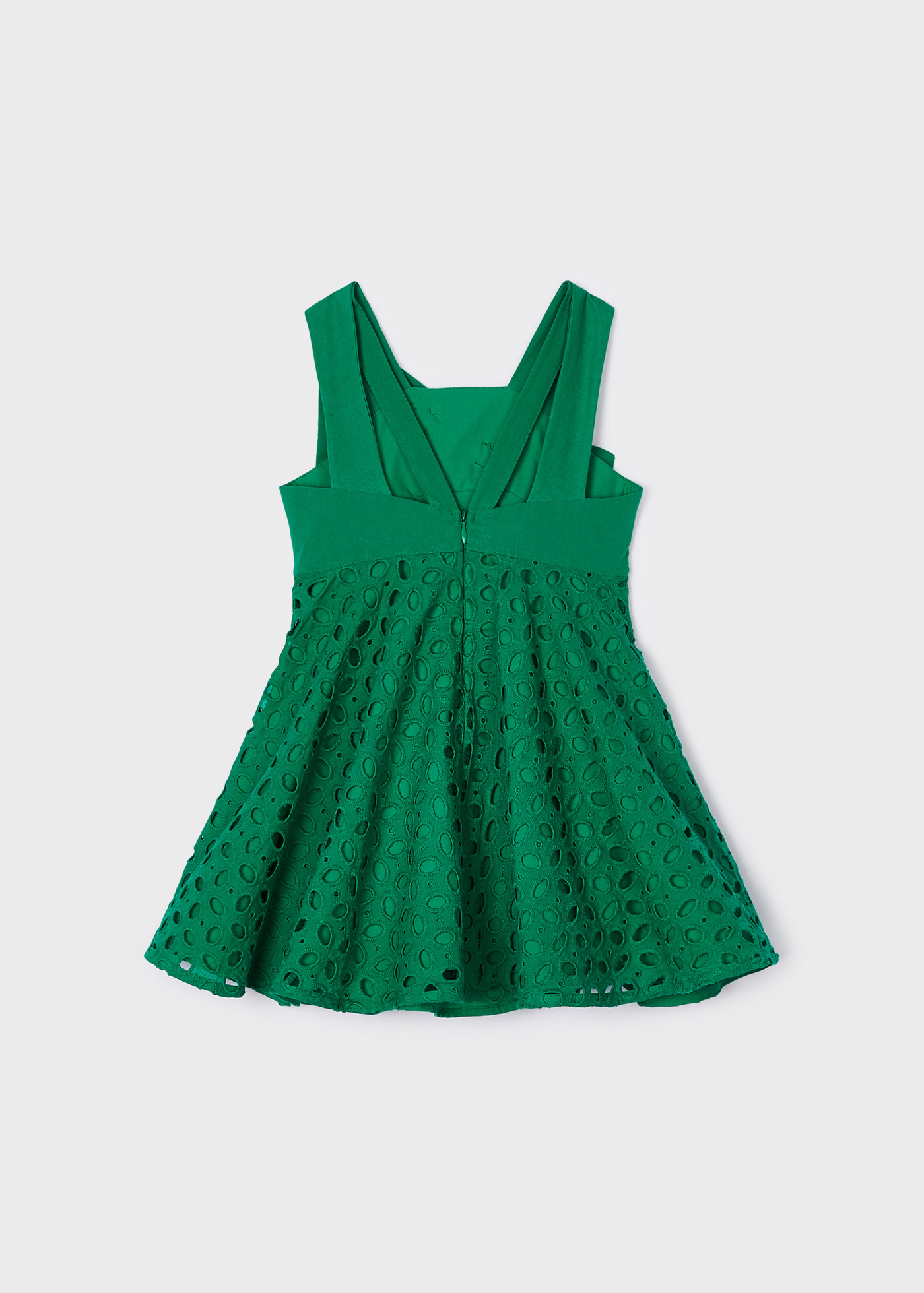 Vestido de algodão perfurado para meninas