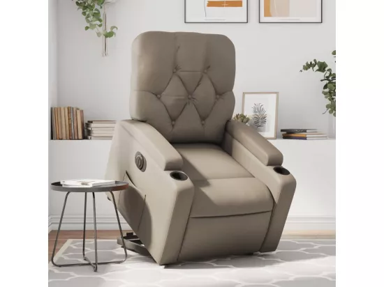 Fauteuil inclinable électrique cappuccino similicuir