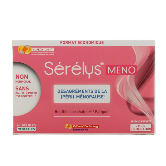 Serelys Meno complément alimentaire ménopause - Bouffées de chaleur