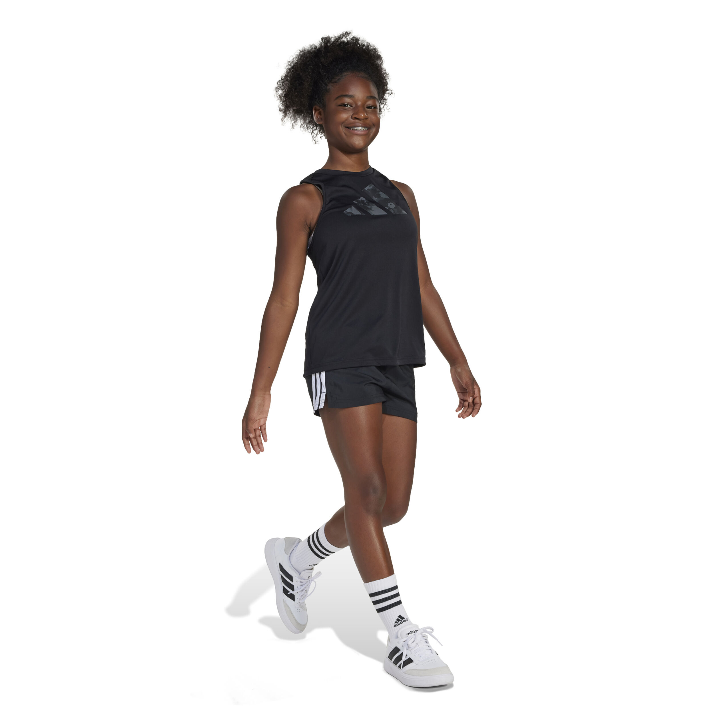 adidas Training Essentials 3 Stripes Shorts Enfants - Noir