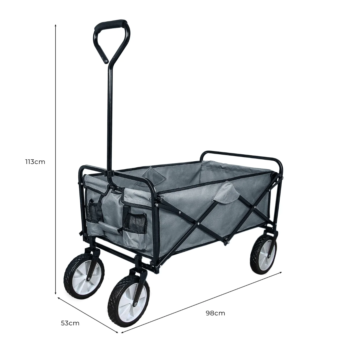 Chariot Pliable de Jardin – Gris Monstershop