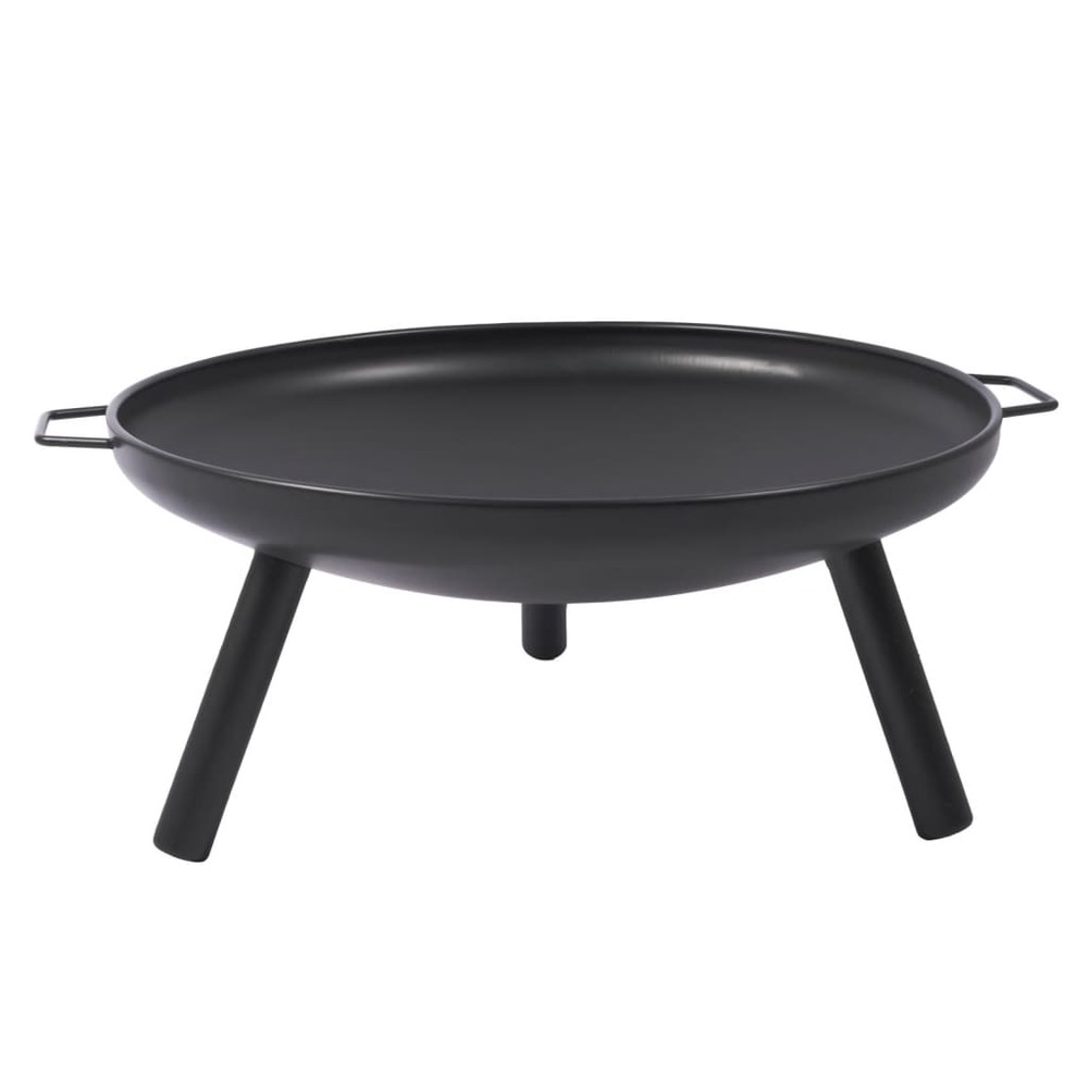 Barbecue de jardin avec trépied et bol à feu 50 cm noir