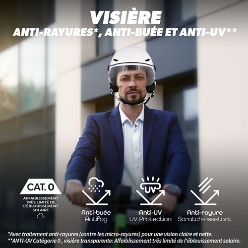 Casque vélo Tnb URBAN MOOV - visière taille L - blanc