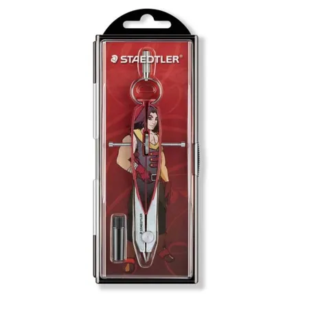 STAEDTLER® 556 00-ML2 Mars Comfort 556 Präzisions-Geometriezirkel, Manga Edition Motiv Crimson