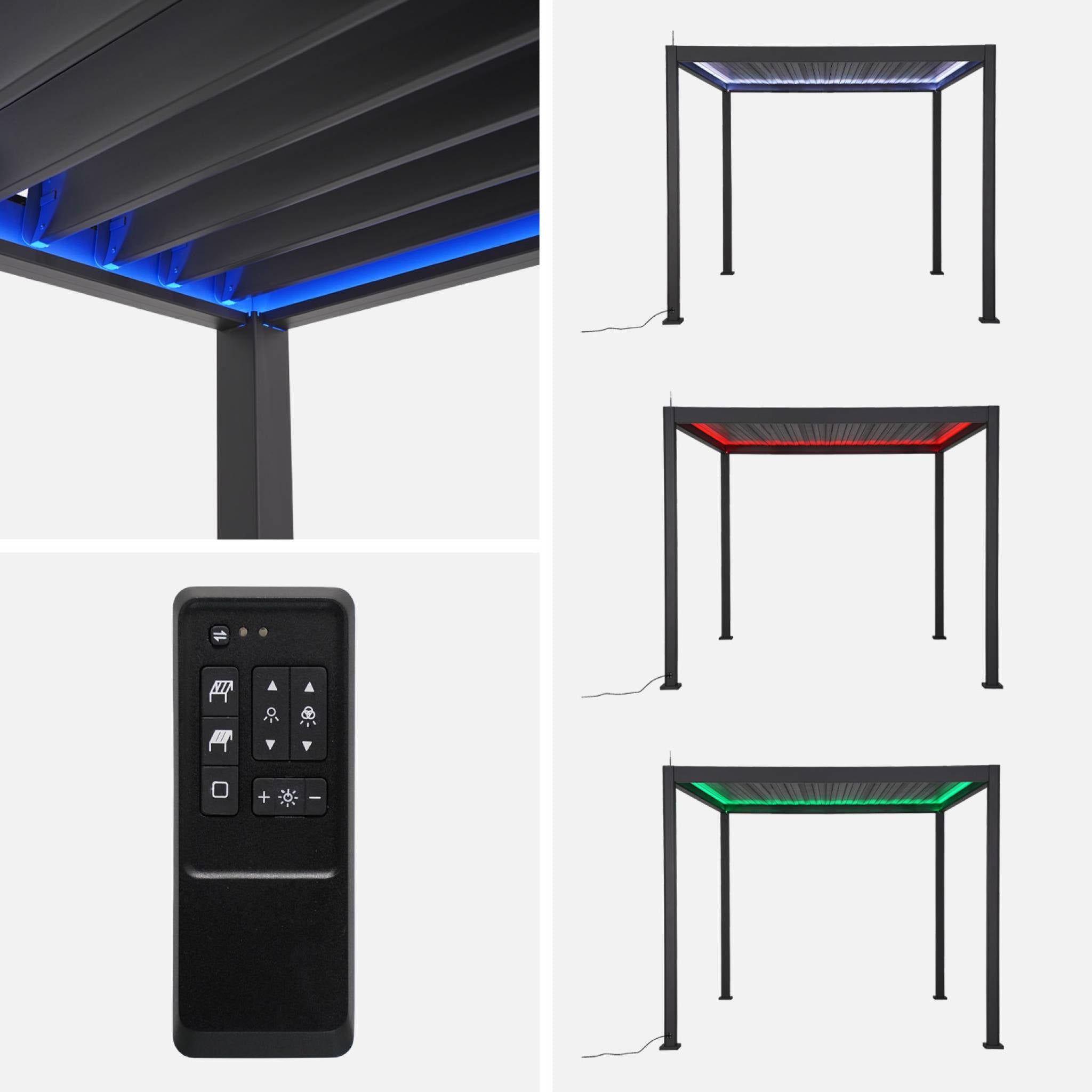 sweeek - Elektrische aluminium pergola met lamellendak, 3x3 m met