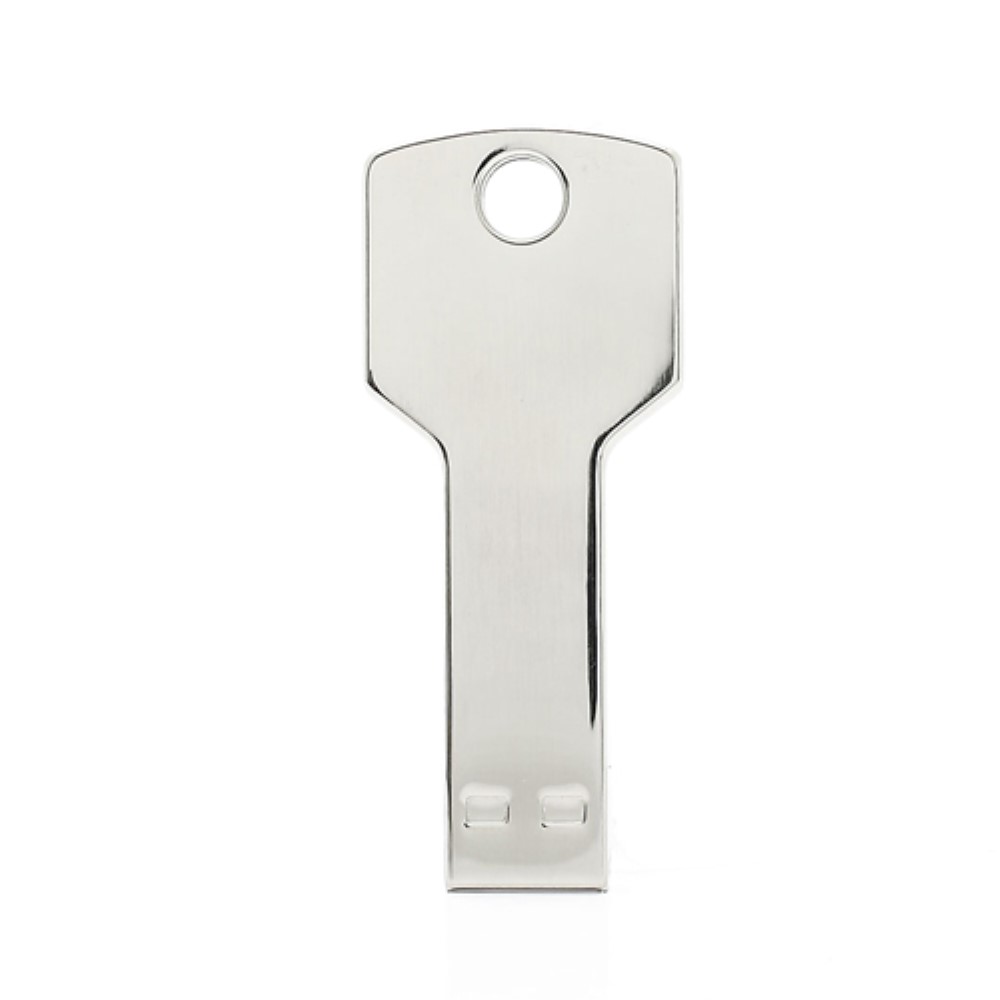 Mini USB Speicher Stick (32GB) Schlüsselanhänger aus Edelstahl - Silber