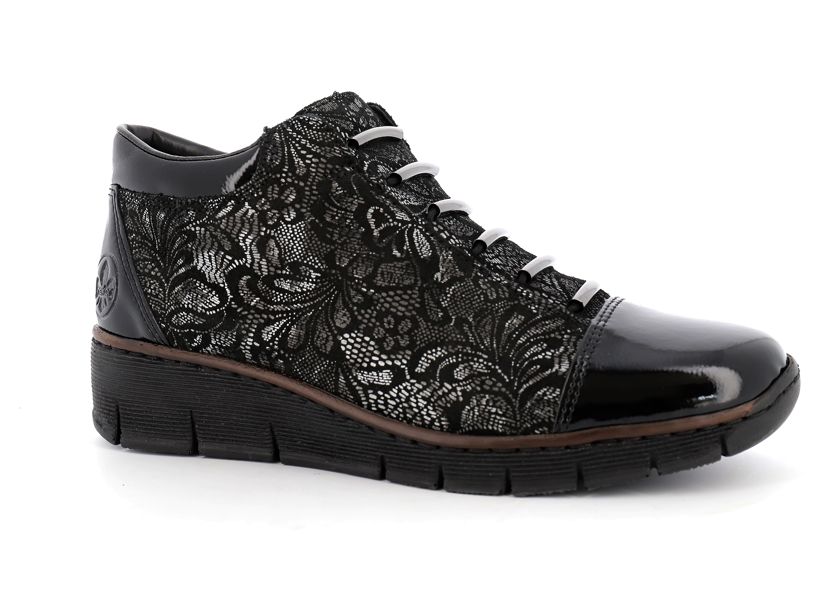 Rieker-53778 Synthétique Noir