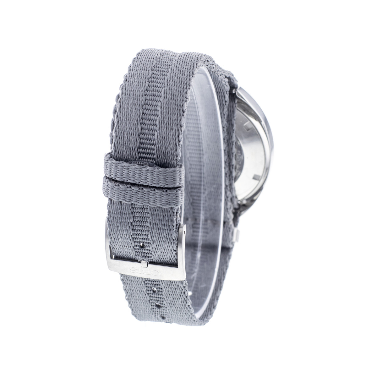 Montre d'occasion Oris Chronoris homme chronographe automatique acier textile gris