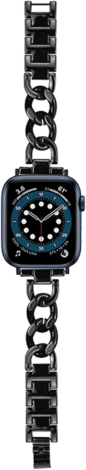 Apple Watch (49/46/45/44 mm) Edelstahl Armband mit Clip Verschluss - Schwarz