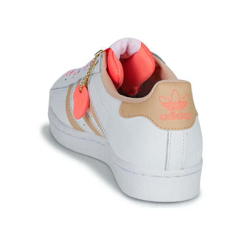 adidas Originals - SUPERSTAR W - Blanc / Rose / Rouge