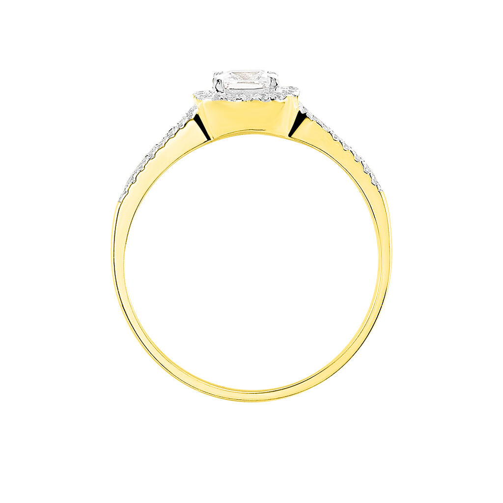 Bague Solitaire Armael Or Jaune Oxyde De Zirconium