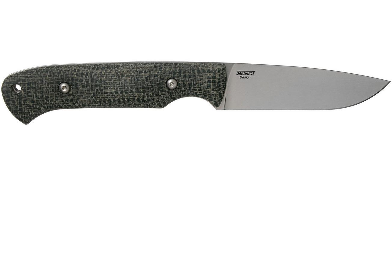 White River Knives Hunter Black Burlap Micarta jachtmes, Owen Baker Jr. design