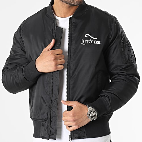 Veste Bomber Wave Noir Blanc
