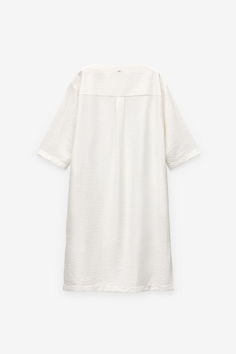 VESTIDO CAMISEIRO COM MISTURA LINHO