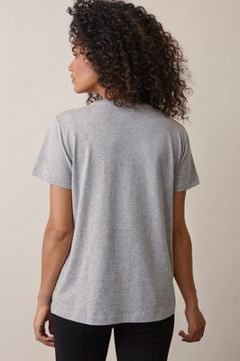 Boob Gravid/Amming T-Shirt, Grey Melange